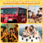 Black Diamond Rubber Duck with White Diamond Hat, Sunglasses & Pearl Necklace - Funny Car Dashboard Decor Accessory, Premium PVC Material - Image 6