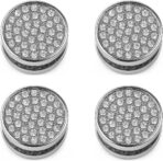 YoRise 4PCS Bling Car Hooks, Crystal Rhinestone Car Storage Hook with Self-Adhesive Backing, Multi-Function Dashboard Hooks, Hanging Mini Hook for Vehicle Cable Keys Sunglasses Hat (White)