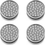 YoRise 4PCS Bling Car Hooks, Crystal Rhinestone Car Storage Hook with Self-Adhesive Backing, Multi-Function Dashboard Hooks, Hanging Mini Hook for Vehicle Cable Keys Sunglasses Hat (White)