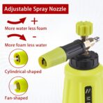 M MINGLE High Pressure Washer Gun Snow Foam Lance, 4000 PSI Cannon Foam Blaster Power Washer with 1/4" Quick Connector, Car Wash Foam Cannon Kit with 5 Pressure Washer Nozzle Tips, 1 Liter - Image 3