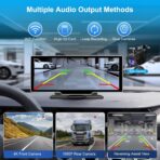 10.26" Wireless Carplay Screen for Car with 4K Dash Cam | Portable Car Play & Android Auto Touch Screen, 1080p Backup Camera, Mirror Link, Voice Control, GPS Navigation | for All Cars - Image 5