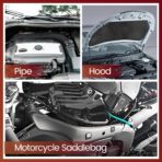 Heat Shield Automotive Aluminum Reflects 95% of Radiant Heat, 12" x 24" Stove Heat Shield to Protect Refrigerator, Heat Shield Wrap for Exhaust, Motorcycle, Wood Stove, Cabinet, Fireplace (Black) - Image 5