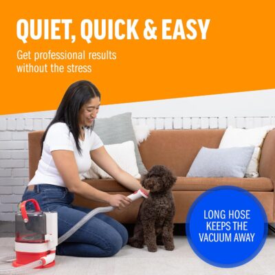 ChomChom Roller Dog Vacuum for Shedding Grooming – Dog Grooming Kit with Dog Brush Vacuum Attachment, Pet Hair Clipper with Guards, Large-Capacity Bin - Image 5