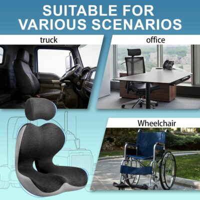 Truck Seat Cushion for Long Driving, Cushion for Car Seat Driver for Comfort, Made of Memory Foam, for Tailbone, Back, and Sciatica - Image 7
