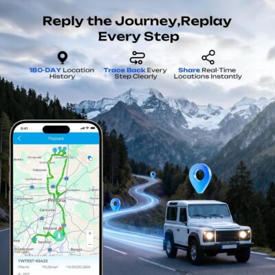 CXK GPS Tracker for Vehicles, 6-Month Battery Life 4G Global Tracker Device for Vehicles with Real Time Alert Strong Magnet, IP65 Waterproof Car Traker 180-Day Location History Subscription Needed - Image 6