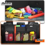 Car Trunk Organizer, Large Capacity Organizers and Storage, Equipped with 7 Durable Pockets, Hanging Trunk Organizer with Hook Side Strips, Sapce-saving Car Accessories Interior - Image 3
