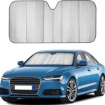 EcoNour Accordion Car Windshield Sun Shade (Gray) | Foldable Car Window Shades for UV Protection & Heat Block | Keeps Interior Cool | Sun Blocker for Front Window | 58 x 28 Inches