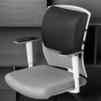 Amazon Basics Rectangular Memory Foam Back Support Cushion for Office Chairs, Non-Slip Base for Long Sitting, Black - Image 6