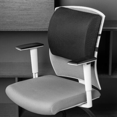 Amazon Basics Rectangular Memory Foam Back Support Cushion for Office Chairs, Non-Slip Base for Long Sitting, Black - Image 6