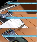 Bluetooth 5.3 Car Adapter with FM Transmitter & 42W PD Fast Charging, Wireless AUX/USB Music Receiver, Hands-Free Calls, Beat Sync LED Lights for Car Stereo, Compatible with All 12V-24V Vehicles - Image 9