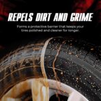 TEAM UNIQUE Tire Shine Gloss – 18.6 Fl Oz (550mL) | High-Gloss Formula for Ultimate Tire Shine | Protects Against Cracking and Fading | Non-Greasy, Low-Sling Spray for Easy Application - Image 3