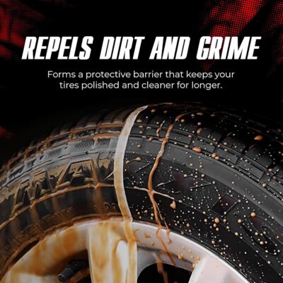 TEAM UNIQUE Tire Shine Gloss – 18.6 Fl Oz (550mL) | High-Gloss Formula for Ultimate Tire Shine | Protects Against Cracking and Fading | Non-Greasy, Low-Sling Spray for Easy Application - Image 3