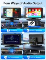 Carplay Screen for Car, 7" HD Portable Car Stereo Touch Screen with Wireless Android Auto, Backup Camera with LED/Mirror Link/Voice Control/Bluetooth/GPS/AUX/FM Satellite Radio for All Vehicles - Image 5