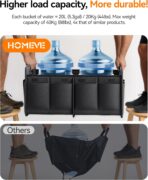 Homeve Trunk Organizer, Car Storage, Reinforced Handles, Collapsible Multi-Compartment, Foldable, Waterproof, Sturdy, 600D Oxford Polyester For Car, SUV, Mini-Van, Black, 2 Compart - Image 6