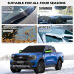 Car Windshield Cover for Ice and Snow, 600D Oxford Fabric Windshield Snow Cover Heavy Duty, Magnetic Car Anti-Snow Cover, Winter Frost Hail Protector for Most Sedan Truck SUV Van MPV (70 x 50 Inch) - Image 8