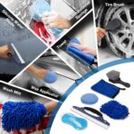 SHALL 28Pcs Car Detailing Kit, Car Detailing Brush Set, Car Wash Cleaning Kit, Professional are Kit Car Care Kit for Interior Exterior Wheels - Image 7