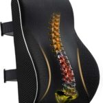 Lumbar Support Pillow for Office Chair and Car, Premium Memory Foam Back Cushion for Back Pain Relief Improve Posture Ergonomic Cushion with Breathable Mesh Cover and Adjustable Straps