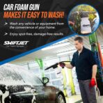 SwiftJet Car Wash Foam Gun + Microfiber Wash Mitt - Works with Any Soap - Garden Hose Car Foam Sprayer - Foam Cannon Car Wash Kit - Car Accessories Foam Blaster (Black Foam Gun with Mitt) - Image 6