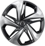 Premium Quality 16 inch Silver/Charcoal Hubcaps fits 2019 2020 2021 Honda Civic, Heavy Duty Solid Clip Construction (Set of 4) (55103AMS-4) - Image 2