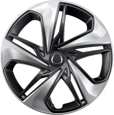 Premium Quality 16 inch Silver/Charcoal Hubcaps fits 2019 2020 2021 Honda Civic, Heavy Duty Solid Clip Construction (Set of 4) (55103AMS-4) - Image 2