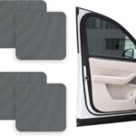 4PCS Car Side Window Sunshade, Car Window Shades, Block UV Rays Privacy Protector Auto Static Cling Film Sticker, Auto Accessories Washable Reusable Sun Shield Sticker for Most Vehicles