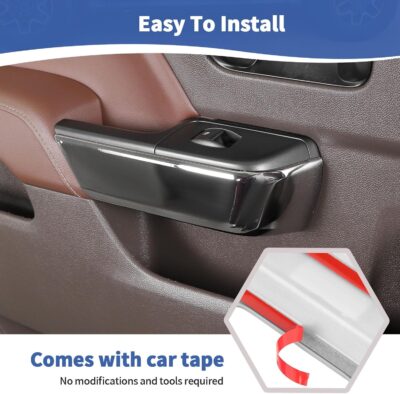 RT-TCZ for Chevy Silverado Chrome Inner Door Handle Panel Trim Cover for Chevrolet Silverado GMC Sierra 2014-2018 Chrome Interior Accessories 4pcs (Only for Crew Cab) - Image 6