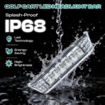 DRIVE UP Club Car LED Headlight Bar for Club Car Precedent 2004-Up with Front Head Light Electric and Gas Golf Carts, 12V Golf Cart Front Replace Head Light Bar Replaces OEM 102524801, 1025248-01 - Image 3