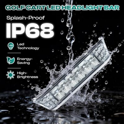 DRIVE UP Club Car LED Headlight Bar for Club Car Precedent 2004-Up with Front Head Light Electric and Gas Golf Carts, 12V Golf Cart Front Replace Head Light Bar Replaces OEM 102524801, 1025248-01 - Image 3