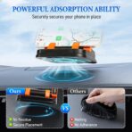 Car Phone Holder 360 Degree Rotation, Suitable for car Navigation in-car Dashboard, Horizontal and Vertical Screen Adjustment Angle, Suction Cup Fixed Non-Slip Mobile Phone Holder Suitable (Black) - Image 2