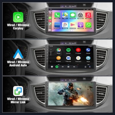4GB+64GB Car Radio for Honda CRV 2012 2013 2014 2015 2016, 10 Inch IPS Touch Screen CRV Car Stereo with Wireless Carplay/Android Auto, DSP, Bluetooth, Backup Camera, Built-in GPS, FM Radio - Image 3