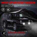 BESTZHEYU 2PCS Round LED Off Road Lights Round LED Work Light 60W Round LED Fog Lights Pod Daytime Running Light Driving Light Wrangler Truck Pickup SUV ATV UTV Spot Flood Beam Off-road Light Bar - Image 4