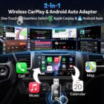 Wireless CarPlay Adapter for iPhone, 2026 Upgrade 2 in 1 Android Auto Wireless Adapter, Wired to Wireless, One-Touch Switch, Fast & Stable Connection, Plug & Play, iOS 10+ & Android 11+ - Image 6