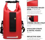 250 PCS Waterproof First Aid Kit, Roll Top Reflective Boat Dry Bag Bug Out Bags, Emergency Medical Kit Ideal for Boating, Camping, Fishing, Kayaking, Floating, Red - Image 3