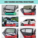 Car Window Shade for Baby, 2 Pack Double Layer with 7 Strong Magnets, Cute Giraffe & Star Design Baby Sun Shade for Car Window, Adjustable Blackout & See-Through Privacy Curtains UV Protection - Image 5