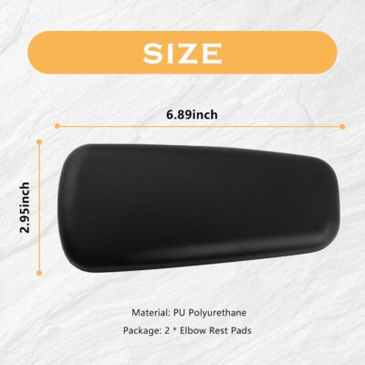 OFBAND 2PCS Elbow Pad Arm Rest for Car,Soft Leather Arm Rest Pillow with One-Piece Molding for Comfortable Support,Universal Car Accessories Car Knee Cushion Car Door Armrest Pads (Black) - Image 2