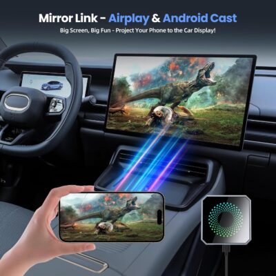5-in-1 Wireless CarPlay & Android Auto Adapter with Netflix/YouTube, [Supports 4K HDMI Output & Screen Mirroring] - Plug & Play Car Play Wireless Smart AI Box for Cars with OEM Wired CarPlay/Auto - Image 6