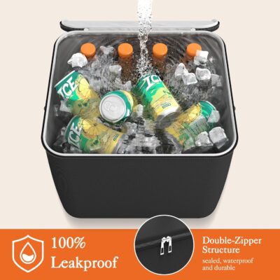 HOTOR Cooler Bag for Trunk Organizer - Portable Cooler for Car Organizer, Leakproof Car Cooler for Vehicle, Soft Small Cooler Fits Trunk Organizer with Cooler for Car & SUV - Image 4