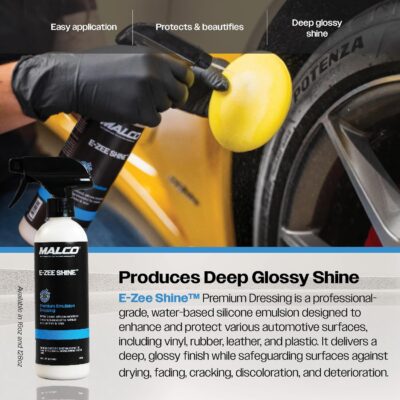 Malco E-ZEE Tire Shine Spray – Premium Emulsion-Style Dressing for All Vehicle Tires/Produces Deep Glossy Shine / 16 oz. (118116) - Image 5