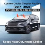 EcoNour Windshield Sunshade for Chrysler Pacifica 2017-2024 2025 2026, Sun Visor for Front Windshield & Window Sun Shade Cover, UV Heat Blocker & Protector, Car Accessories - Image 2