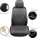 Breathable Car Seat Cover,Luxury Front Seat Cover,Durable and Non Slip,Polyester Silk Material, Universal Car Seat Cushion,Suitable for All Seasons,Airbag Compatible. (Black，2PCS) - Image 2