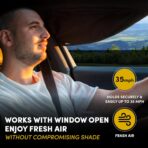 Car Window Shades for Side Window with 16 Magnets, Perfect for Driver's car Sun Visor Extender for Car, Easy On and Off, Foldable Fabric Sunshade for More Safety - Image 4