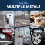 Eagle One Nevr Dull All Metal Wadding Polish, Chrome and Metal Cleaner for Cars, Kitchens, Bathrooms, Easy Tear Pads for Stainless Steel, Brass, Copper, Aluminum, 5 oz Tin - Image 4