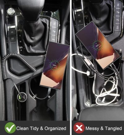 USB Type C Charger Cable Fast Charging, [2-Pack, 3ft] Coiled USB A to Type C Charger Cord for Car USB-C Cable Compatible with iPhone 17/16/15/Plus/Pro/Pro Max/Samsung Galaxy A10e A20 A50 S20 S10E - Image 5