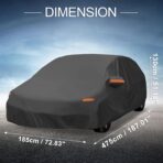 X AUTOHAUX Car Cover Outdoor Waterproof Sun Rain Snow Hail Protection with Left Side Door Zipper Aluminum Film for Mazda3 Hatchback - Image 8