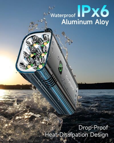 2026 Upgrade 6800Lumen Bike Light for Night Riding,Super Bright 6 LED Headlight,Aluminum 10 Mode Rechargeable Bicycle Light Front and Rear,360°Rotatable Brackt,Waterproof,Runtime 72 hr,Road Shockproof - Image 6