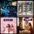 Eachbid Programmable Scrolling LED Sign, 23.4"x4.7", USB Flexible Digital Sign, APP Control, Custom DIY Editor Text, Patterns, Animations, for Car, Store, School, Hotel - Image 8