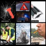 Roadside Assistance Emergency Kit - Car Emergency Kit with Jumper Cables (Upgraded) Emergency Roadside Kit for Car 142 Pieces Car Safety Kits,Tow Strap,Tool Kit,Reflective Warning Triangle - Image 6