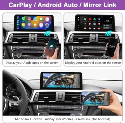 NINETOM 10.25 inch Touchscreen Wireless CarPlay Android Auto Multimedia Car Radio Receiver Compatible with BMW 3/4 Series NBT System, F30/F31/F32/F33/F34/F35/F36 (2013-2016) - Image 3