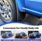 Front Rear Mud Flaps Splash Guards for Ford F-250 F-350/2017-2026 Mudflaps Mud Guard for Trucks 4PCS Set Black (w/o OEM Fender Flares) No Need to Drill Holes,Easy Install - Image 4