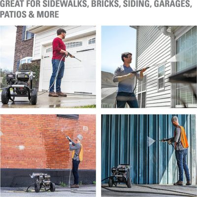 SIMPSON Cleaning PS3228 PowerShot 3300 PSI Gas Pressure Washer, 2.5 GPM, Honda GX200 Engine, Includes Spray Gun and Extension Wand, 5 QC Nozzle Tips, 5/16-inch x 25-foot MorFlex Hose, 49-State - Image 7